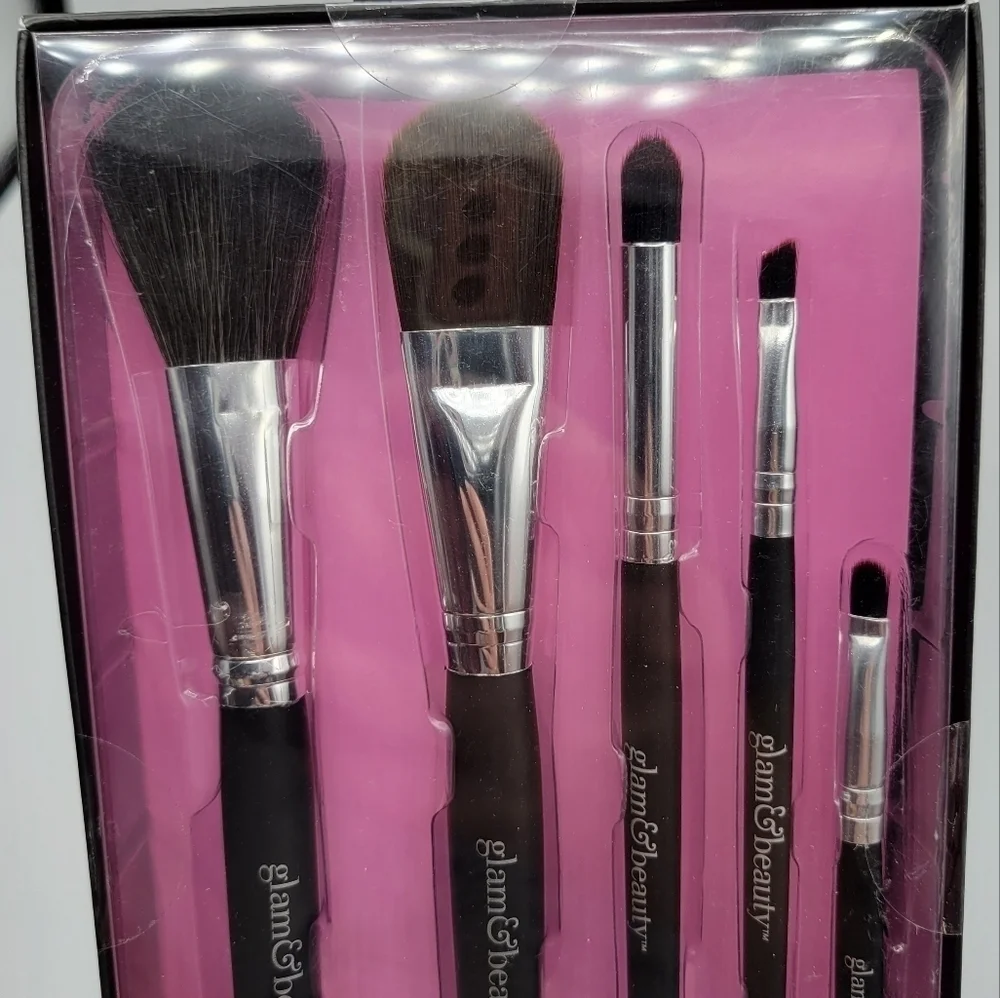 Glam and Beauty Makeup Brush 5 Piece Set